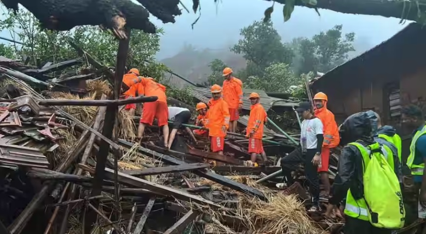 Devastating Landslide Claims 13 Lives in Raigad as Heavy Rains Continue to Batter Maharashtra