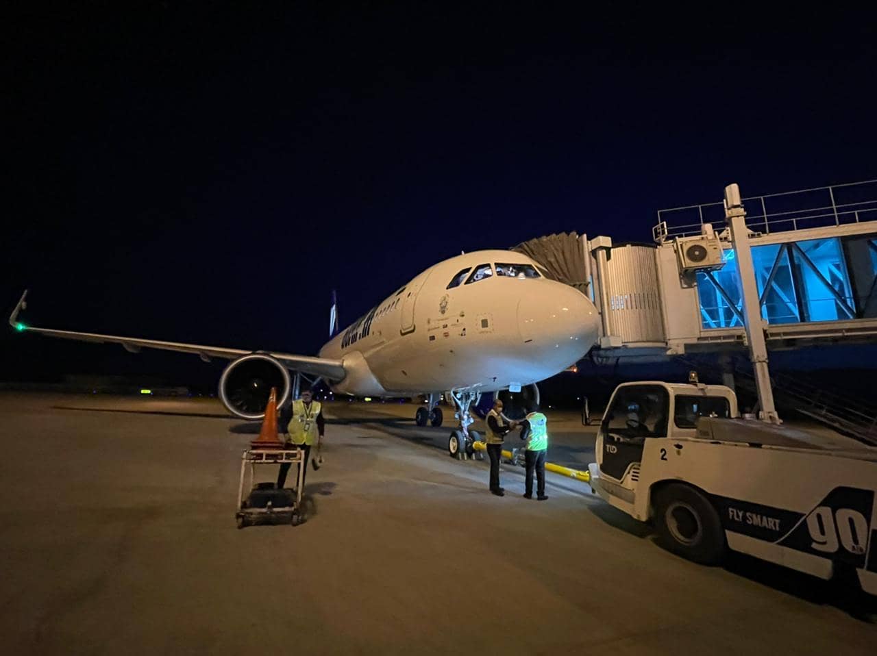 First Delhi bound night flight took off from Srinagar Airport successfully