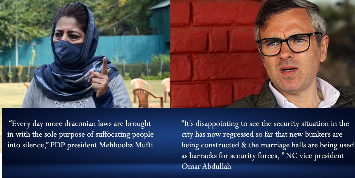 Omar Abdullah, Mehbooba Mufti express strong objection to using community halls as security barracks