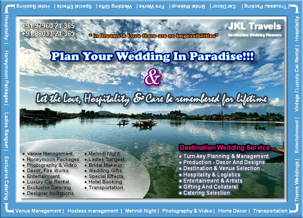 Destination Weddings making their way to Kashmir