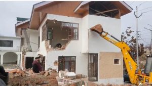 Demolition Drive: Structure raised illegally by NC leaders wife demolished at Humhama