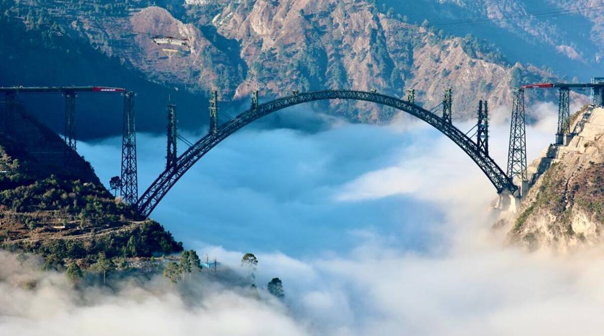 Track laying work commences on world’s highest railway bridge in Reasi