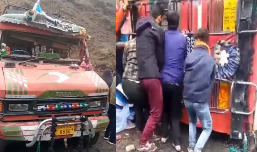 Two dead, twelve injured as mini bus turns turtle in Rajouri