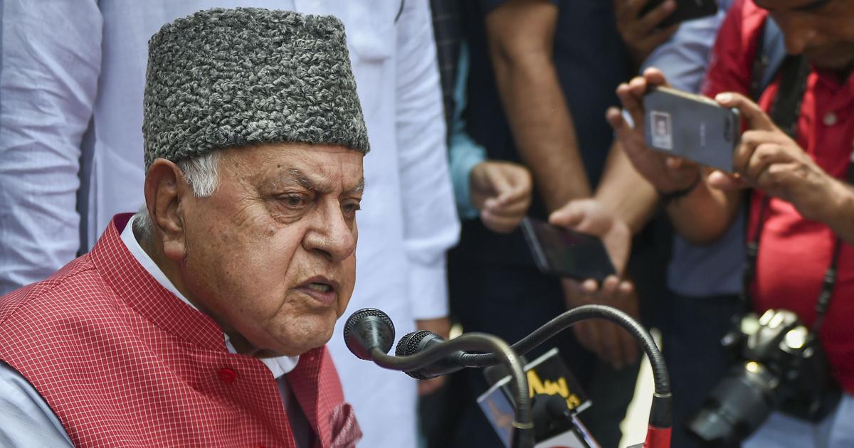 Dialogue between India and Pakistan a crucial requirement to improve Kashmir Situation: Farooq Abdullah