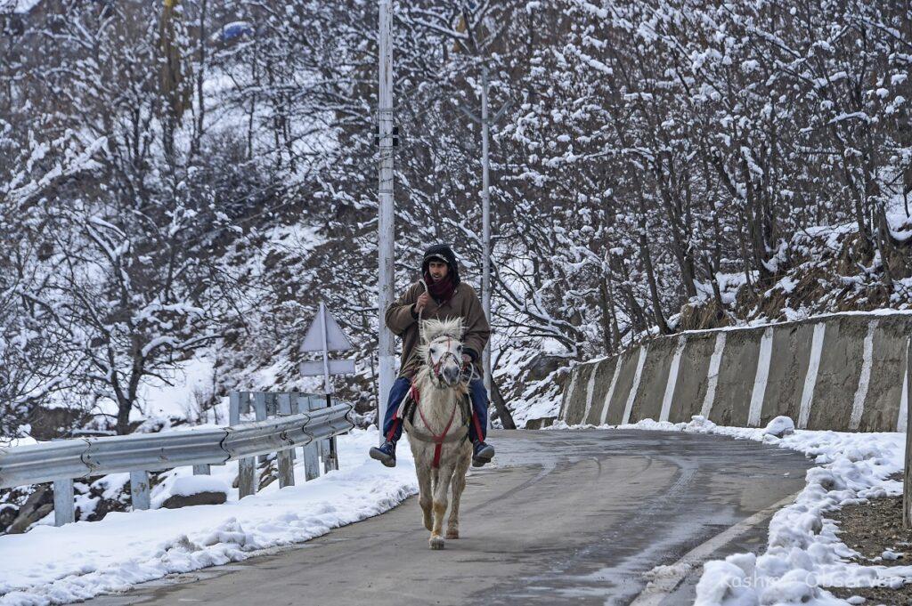 J&K experiences rain and snowfall, further winter weather expected