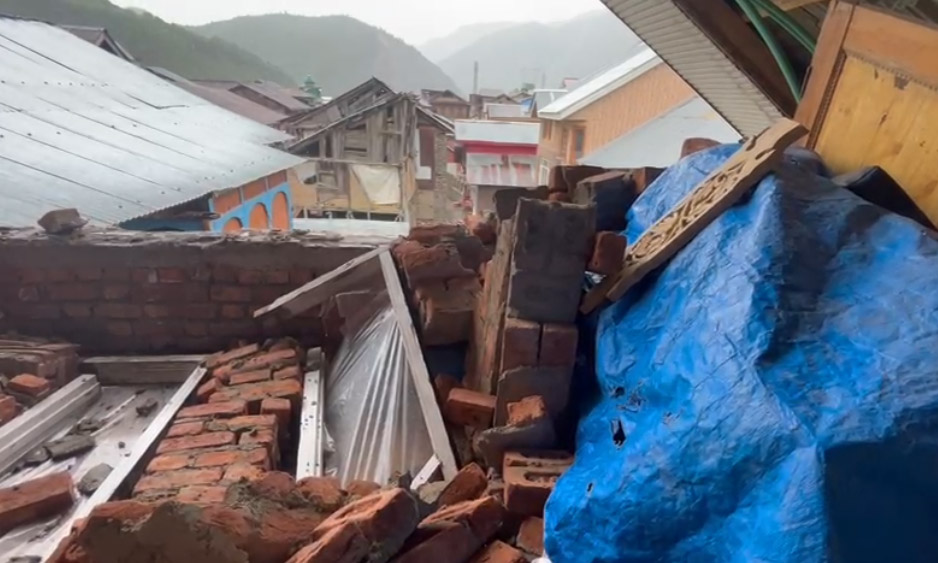 Strong Winds Lash Kashmir: Lineman Injured, Tree Crushes Taxi