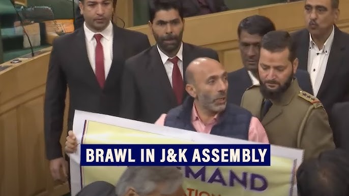 Chaos in J&K Assembly: BJP MLAs and Engineer Rashid's Brother Ejected