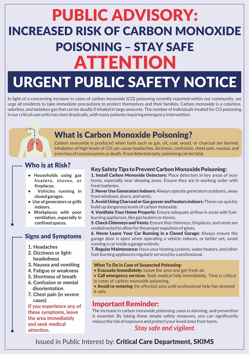 Kashmir’s Hidden Danger: Carbon Monoxide Poisoning on the Rise