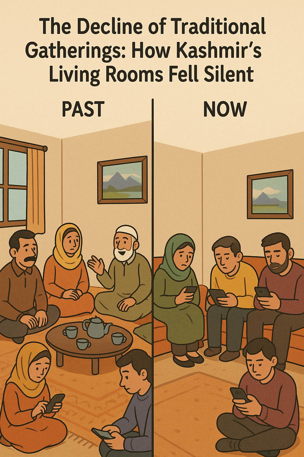 The Decline of Traditional Gatherings: How Kashmir’s Living Rooms Fell Silent