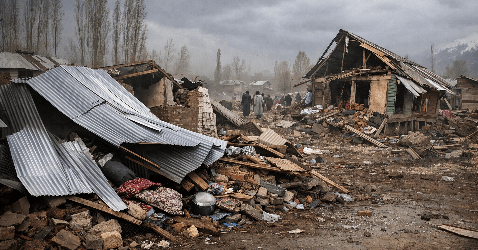 Kashmir Snowstorm 2026: Nearly 100 Houses Damaged in Bandipora, NH-44 Closed, Avalanche Alerts Issued