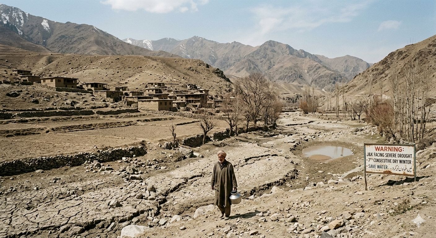 Jammu & Kashmir Weather Crisis: 7th Consecutive Dry Winter Pushes J&K to the Brink of Climate Stress