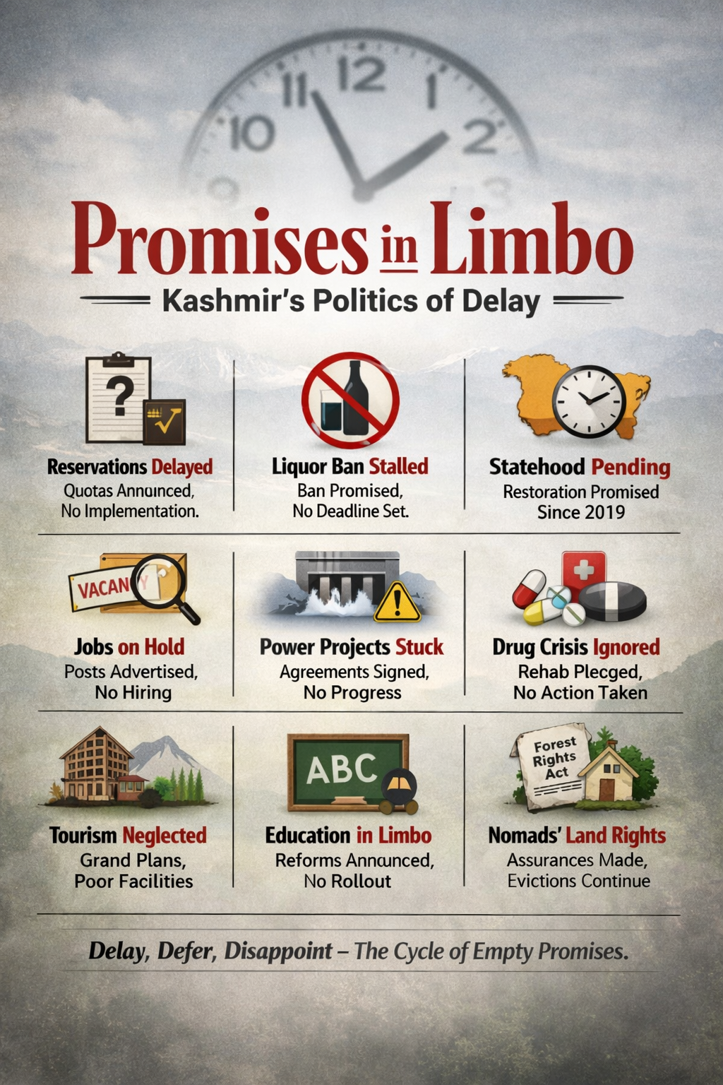 Promises in Limbo Kashmir's Politics of Delay and the Growing Crisis of Public Trust