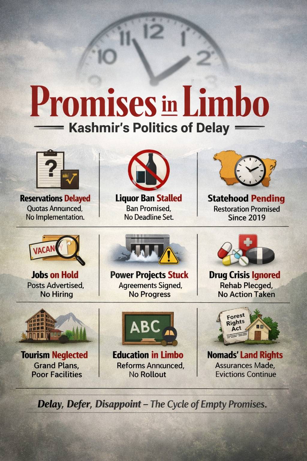 Promises in Limbo: How Delayed Decisions Are Fueling Public Frustration Across Jammu and Kashmir