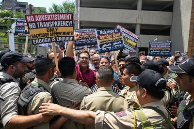 J&K Outsourcing Jobs Row Deepens: PDP Protests, BJP Attacks NC Government Over Recruitment Transparency