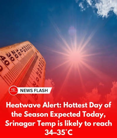 Kashmir Heatwave Alert: Plains Could Touch 35°C as Late-August Heat Intensifies