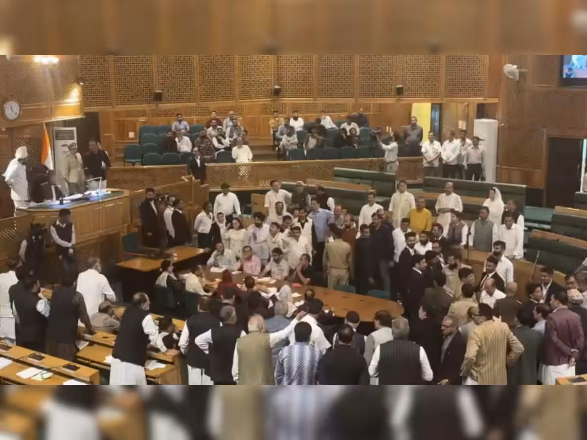 Chaos in J&K Assembly Over Omar Abdullah’s Statehood Demand; BJP Moves to Remove Speaker