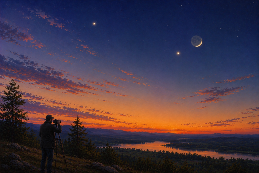Kashmir’s Sky Turns Magical: Moon and Venus Dazzle the Valley as 2026 Celestial Calendar Unfolds